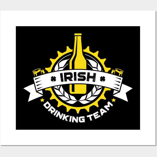 Irish Drinking Team Irish St Patricks Day Wall Art by trendingoriginals